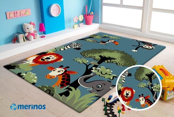 Merinos Sky Safari Halı | Turkuaz | 21700-30-Turquoise