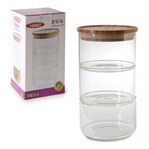 DG1278 BOROSILIKATGLAS 3-SCHICHTIGER LAGERBEHÄLTER 11x20,5 cm | IPEK-30840