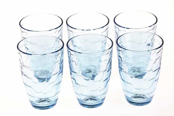 Paşabahçe Puzzle 6 Parça Su Bardağı Seti | Mavi | 360ml | 52396-Blau