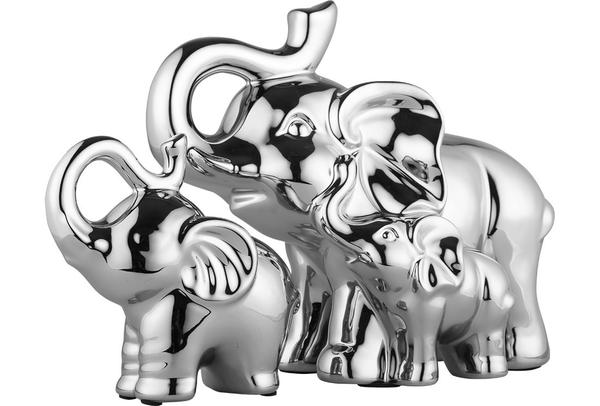 Almina 2'li Dekoratif Fil Biblosu | Gümüş | Al-2683