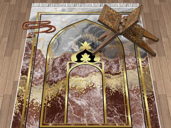 Uhud Mix Kadife Seccade Kahve