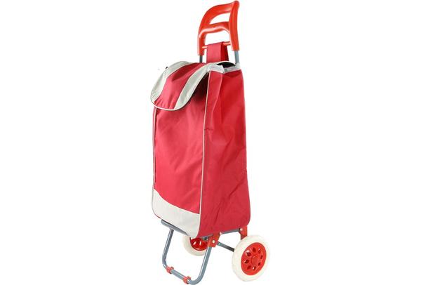  Dekonaz | Einkaufstrolley | Einkaufsroller | Einkaufswagen | Einkaufstasche | Treppensteiger | Klappbar | Rot | Bazaar | Supermarkt | MCK-0001-Rot
