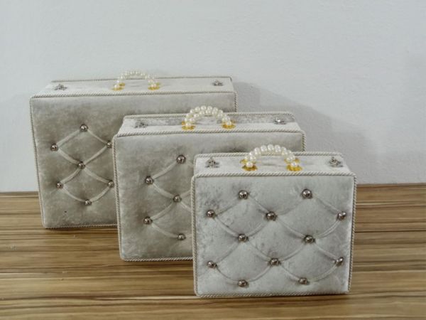 Çeyiz Diyarı Kapitone 3 Lü Çeyiz Çantası Cappucino