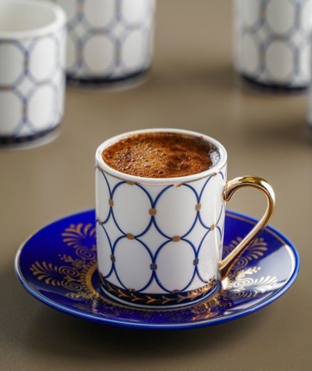 6Lı Porselen Kahve Fincan Takımı
