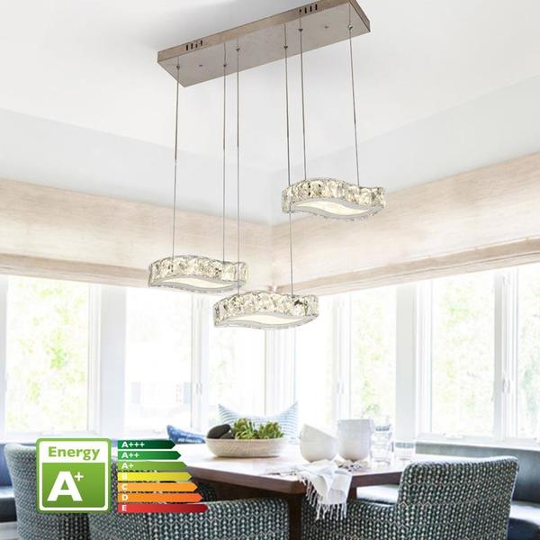 Almina 63 x 18 x 100 cm 3'lü Led Avize | 208-3D