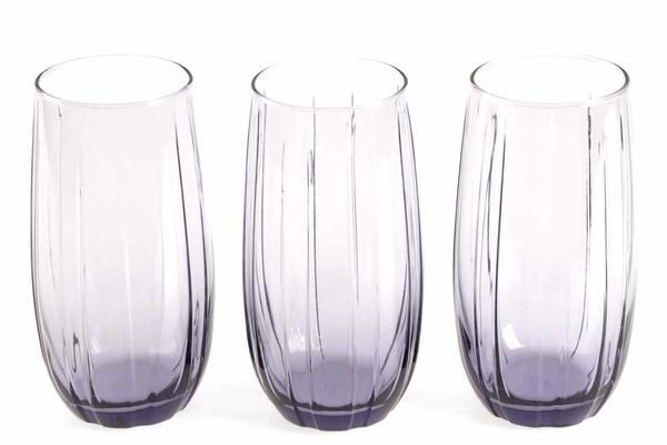 Paşabahçe 3 Parça Su Bardağı Seti | Mor | 420415