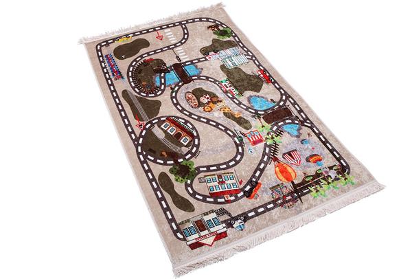 Siela Car Way Yıkanabilen Çocuk Halısı | Renkli | CarWay