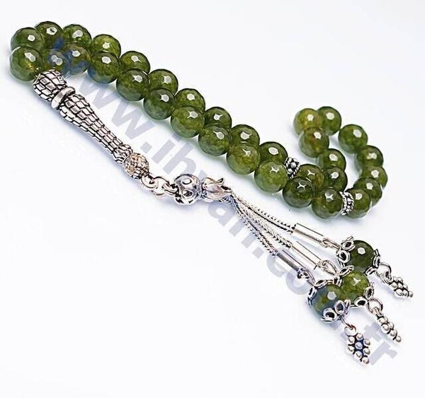 Jade Tasbih (ARGENT CALIBRÉ 925)