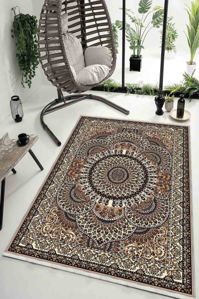 Birkilim Yıkanabilir Dekoratif Halı İpeksi Kaymaz Taban | MLN-IP-HK-078