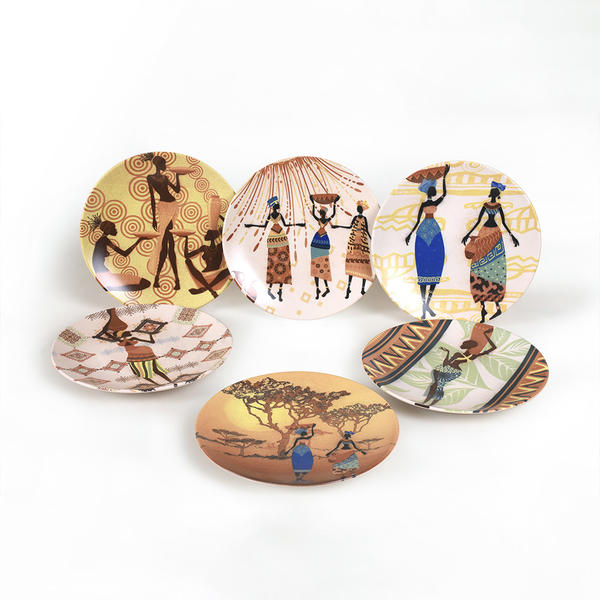 Ege Pasta Tabağı Afrikalı Kadınlar 6 Adet 20 Cm 18105-10-13-15-17-18 | Keramika