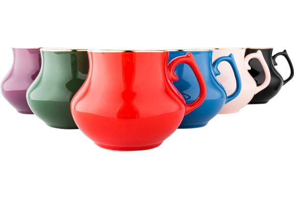 Dekonaz Kahve Seti | 6 Kişilik | 12 Parça | Renkli | AL-7466