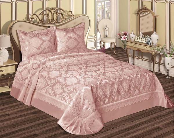 Trend Home Collection Pelin Yatak Örtüsü Takımı | 3 Parça | Pembe