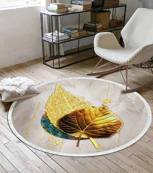 Birkilim Yuvarlak Yıkanabilir Dekoratif Halı İpeksi Kaymaz Taban | MLN-IP-YU-HS-553