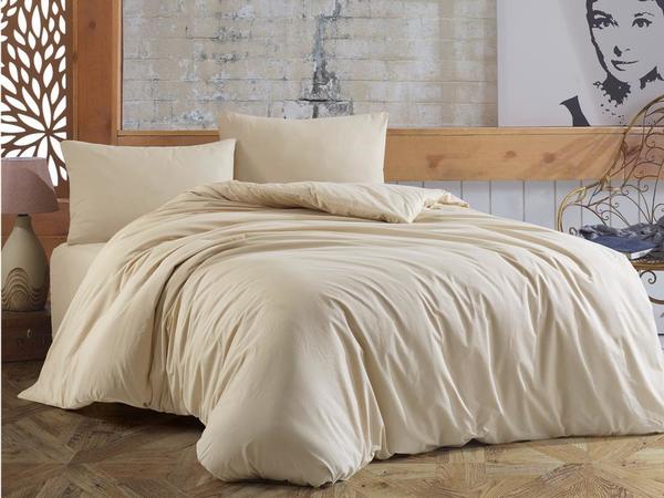Ensemble housse de couette double Dowry Land Almond Beige