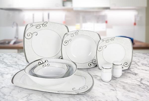 Almina 28 Parça Porselen Yemek Takımı | 6 Kişilik | AL-2591-4