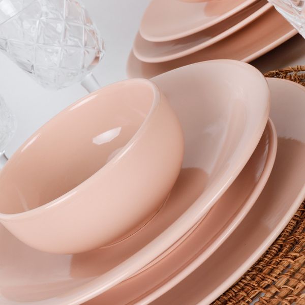 Ege Pudra Yemek Takımı 6 Kişilik 24 Parça | Keramika
