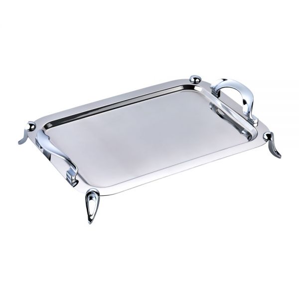 Oz Life | Ecrin Silver Leg Medium Tea Tray