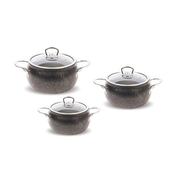 FMS | Metal Saplı Mina Tencere Set