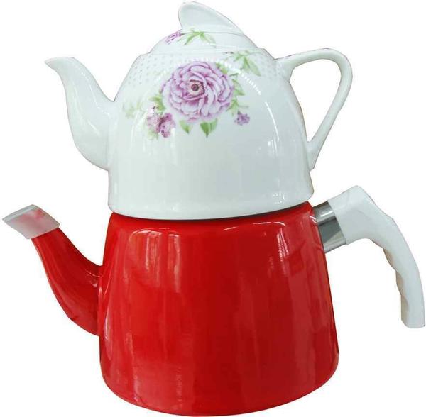 Schäfer Çaydanlık Porselen Demlik 3.1 Litre | Kırmızı | 30999