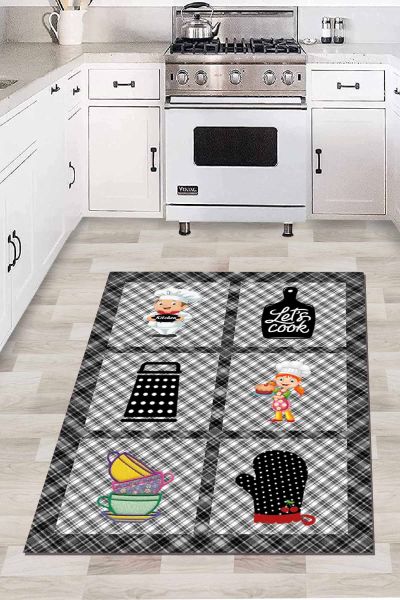 Birkilim Yıkanabilir İpeksi Kaymaz Taban Mutfak Halısı | MLN-IP-HT-823