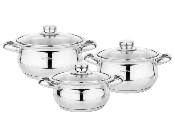 Tantitoni | 6 Parça Paslanmaz Çelik Tencere Seti