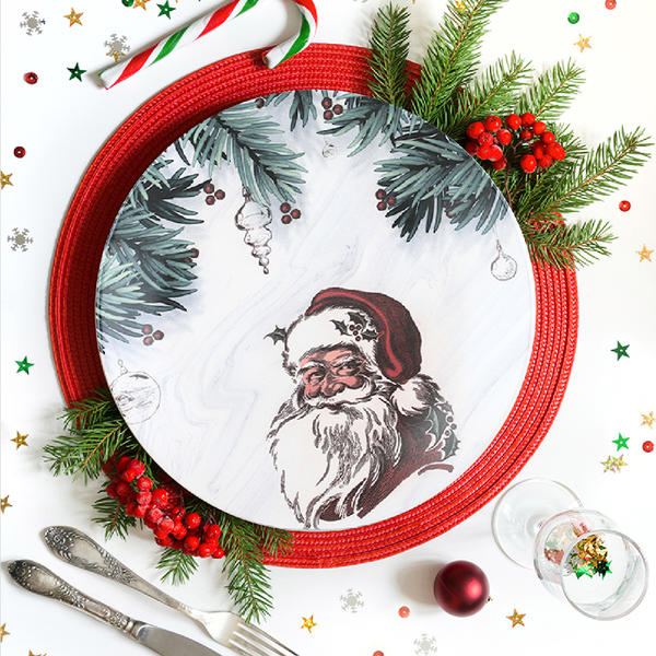 Santa Claus Servierteller 26 Cm - 17958 | Keramika