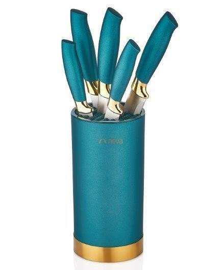 Neva Sweet Premium Mentol Silindir Bıçak Seti | 5'li | Yeşil Altın | N2640