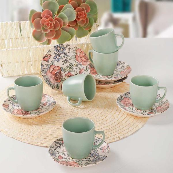 ماجنوليا طقم قهوة 12 قطعة لـ 6 أشخاص - 18235 | كيراميكا