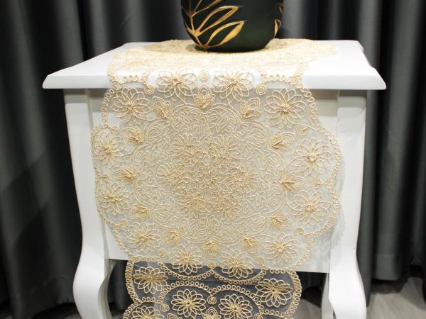 Lorea Cord Bestickter Maxi Runner 7 Farben