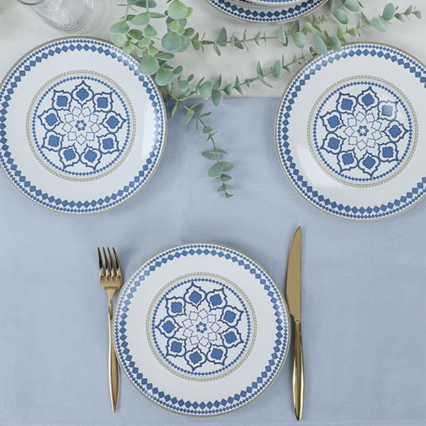 Ethnic Blue Pasta Tabağı 20 Cm 6 Adet - 19867 | Keramika