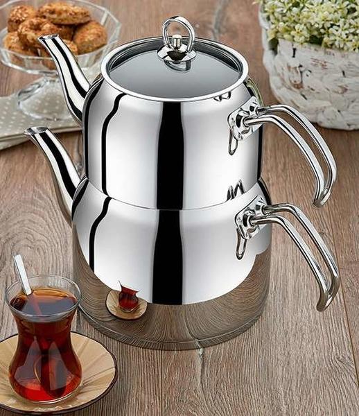 Taç Grosso Aile Boyu Çaydanlık 2,95 Litre | Gümüş | TAC-1558