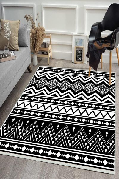 Birkilim Yıkanabilir Dekoratif Halı İpeksi Kaymaz Taban | MLN-IP-HS-462