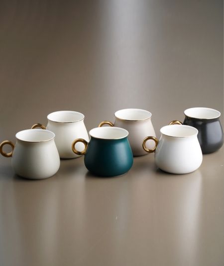 Porselen Renkli Mat Kupa