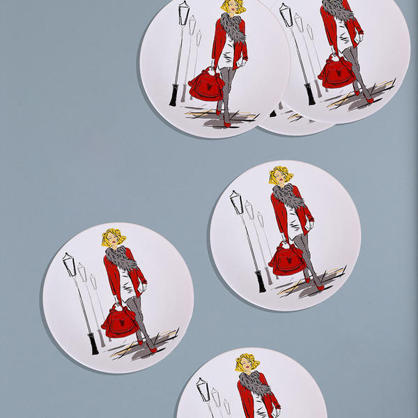 Lady Bag Ege Cake Assiette 20 Cm 6 Pièces | Keramika