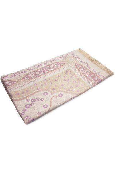 Baumwollgeprägter silberner Gebetsteppich - Flieder