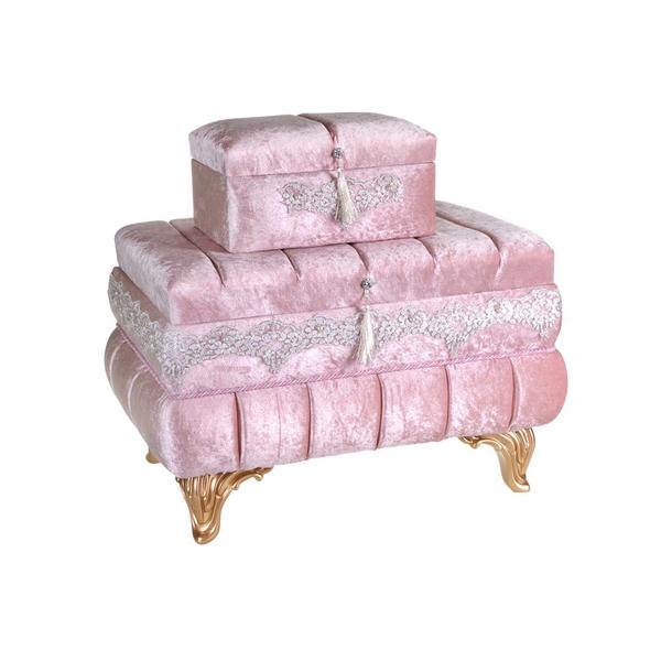 Britta 2'li Çeyiz Sandığı - Pudra