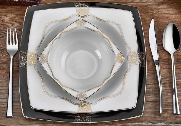 Neva Adrian 60 Parça Premium Bone Yemek Takımı | 12 Kişilik | N2475