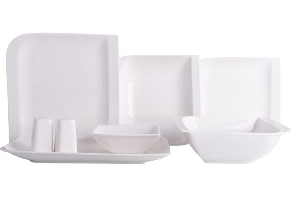 Duygu 28 Parça Yemek Takımı 6 Kişilik | Kare | Beyaz | Dg-gulhanim