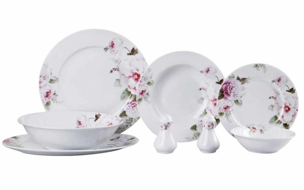 Schäfer 28 Parça Porselen Yemek Takımı Çiçekli Yuvarlak | 6 Kişilik | 30990