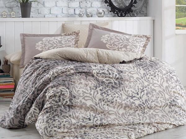 Serenity Flanell Doppel Bettbezug Set Grau