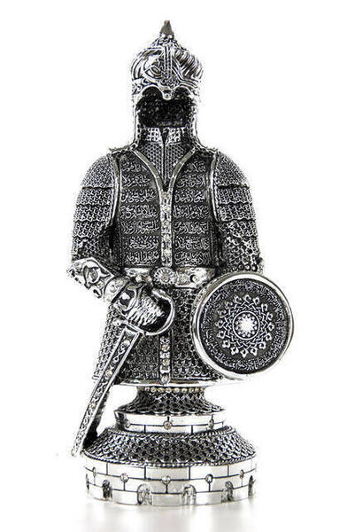 درع حلية صغير من Ayetel Kürsi - فضي