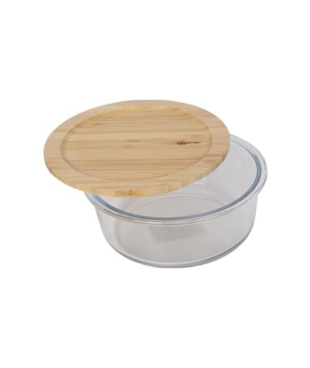 Acar | Bambu Kapaklı Yuvarlak Orta Saklama Kabı
