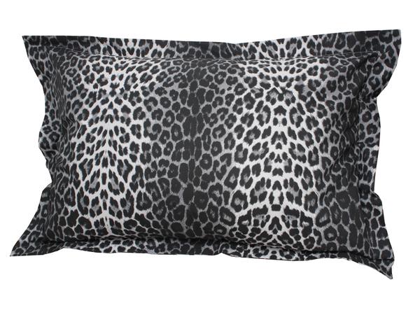 Gri Leopar Desenli Yastık Kılıfı 2 li