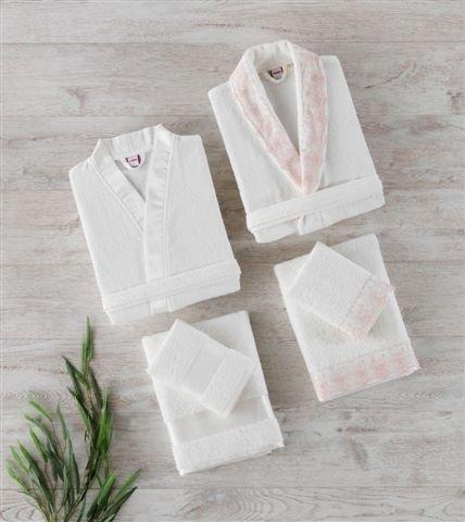 Kristal Dantelli bornoz Seti 6 Parça | Leyna | 69103