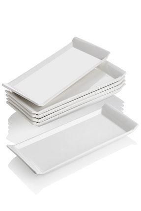 Gold Home 4 Adet Dikdörtgen Büyük Sunum Servis Tabağı