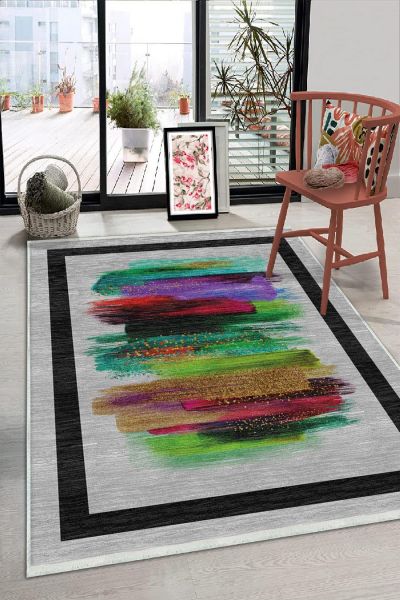 Birkilim Yıkanabilir Dekoratif Halı İpeksi Kaymaz Taban | MLN-IP-HS-251