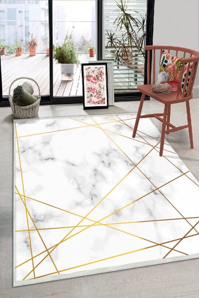 Birkilim Yıkanabilir Dekoratif Halı İpeksi Kaymaz Taban | MLN-IP-HS-293