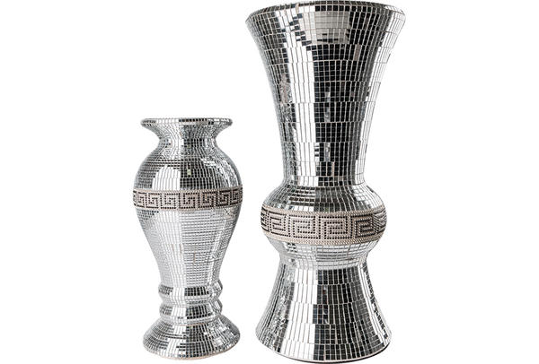 Dekonaz | Vazo Seti | Dekoratif | Aynalı | Seramik | 27x13 | 36x15 | Gp-0103