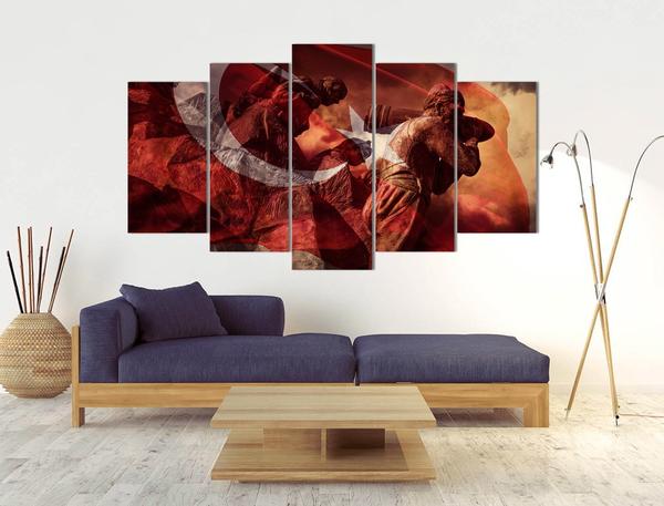 5 Parça Tablo | Türkiye & Seyit Onbaşı | b-4026