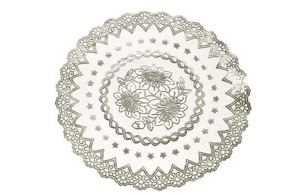 Yuvarlak Çiçek Desenli 38 cm Keçe Masa Örtüsü | LO-0902B